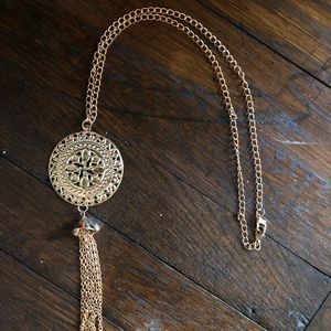 Medallion Tassel Necklace
